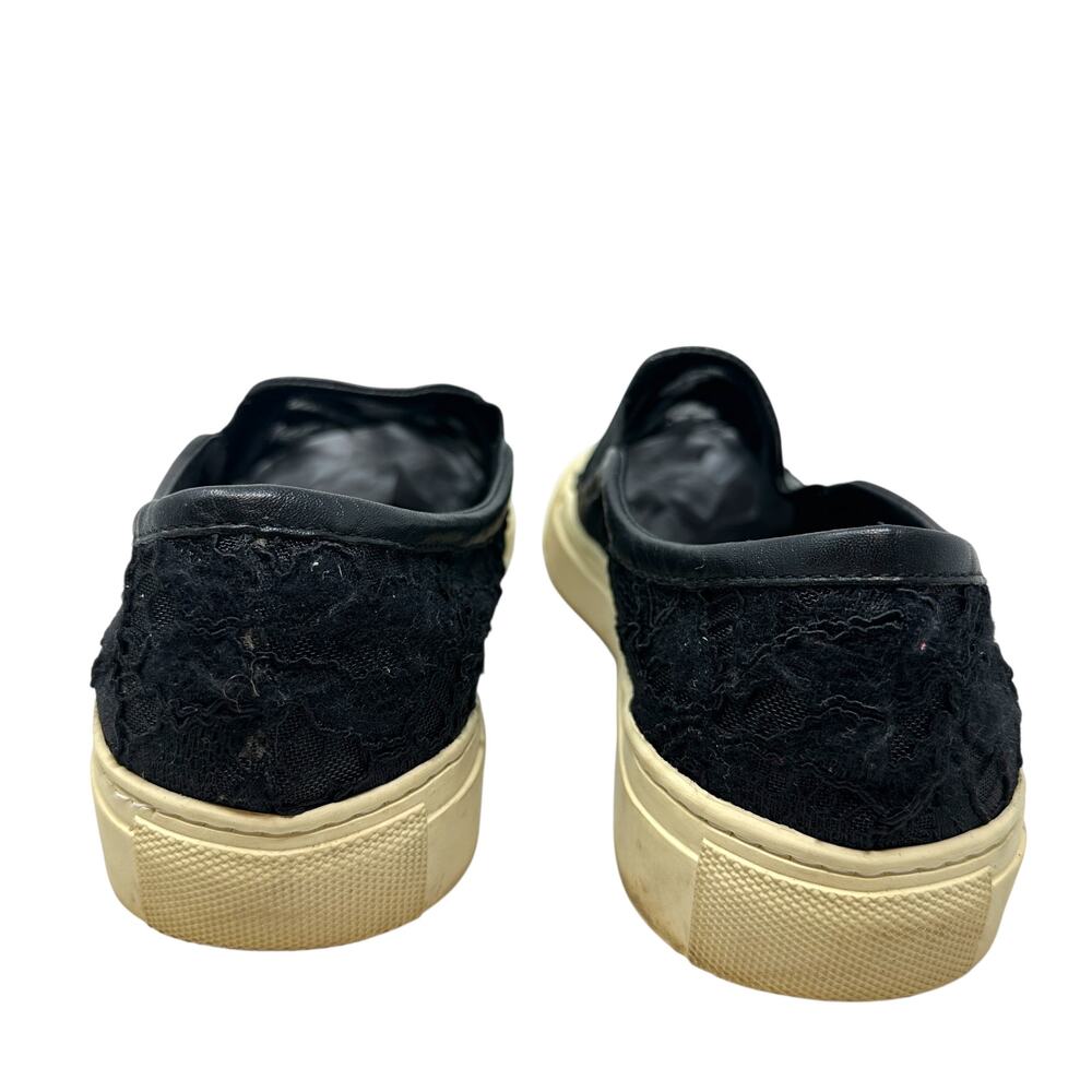 Sandro Anikka Lace Sneakers Slip-On Flat Black Size 39 US 8.5 - Picture 6 of 16